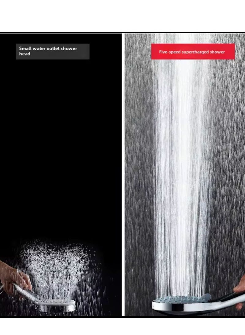 High Pressure Hand Spray Head with Multifunction Modes, Shower Head with Handheld Shower Head with Hose Set- Durable Shower Head with 5 modes, Water-Saving Design, and Included Holder -Bathroom Upgr - Image 4