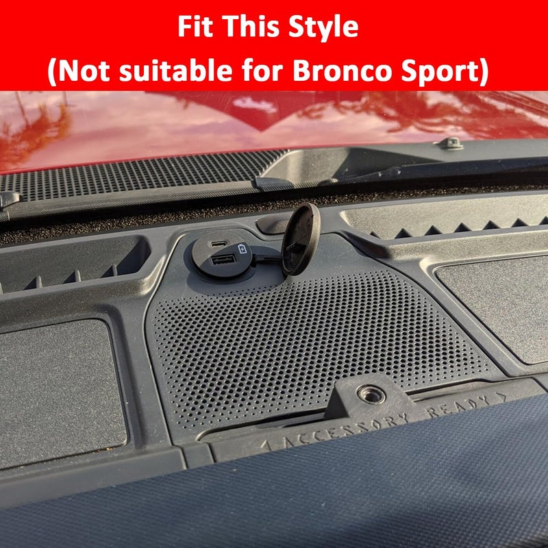 auovo Dash Cover Tray Fit for Ford Bronco Accessories 2026 2025 2021 2022 2023 2024 Anti-Slip Silicone Dashboard Compartments Mat fit Bronco 2/4-Door Interior Dash Pad Liners 2-pc Set (Blue Trim) - Image 3
