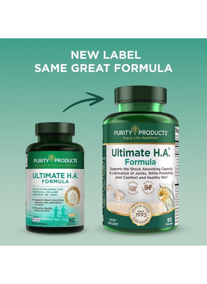 Purity Products Ultimate H.A. Formula - Clinically Studied BioCell Collagen - Dynamic Hyaluronic Acid Support for The Joints and Skin - 90 Count - from