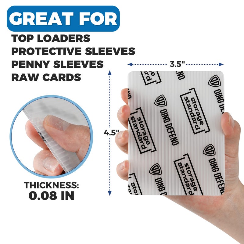 Storage Standard Trading Card Shipping Protectors - Premium Ultra Strong Plastic Inserts - 110 Pack - 3.5'' x 4.5'' - Image 4