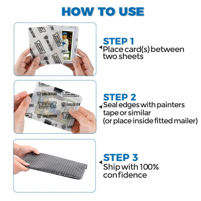 Storage Standard Trading Card Shipping Protectors - Premium Ultra Strong Plastic Inserts - 110 Pack - 3.5'' x 4.5'' - Image 5