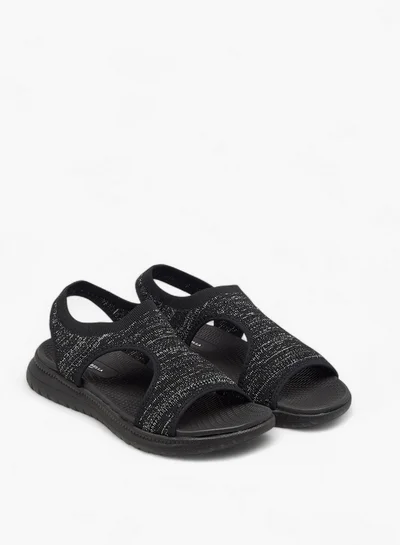 Flora Bella By Shoexpress Women's Textured Comfort Sandals with Backstrap