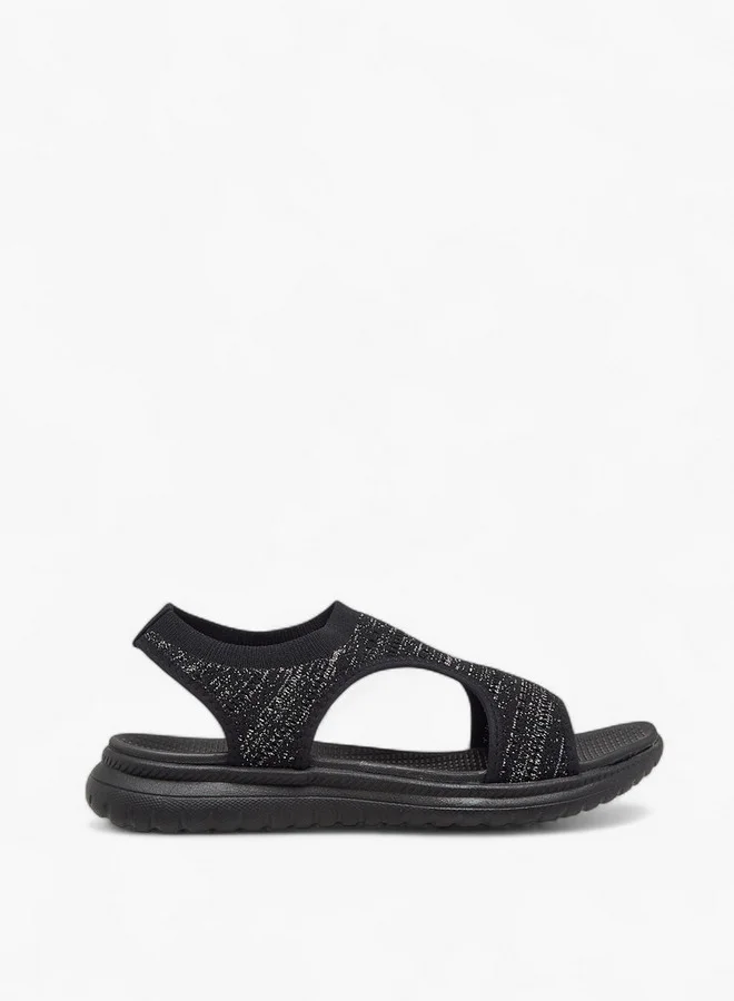 Flora Bella By Shoexpress Women's Textured Comfort Sandals with Backstrap