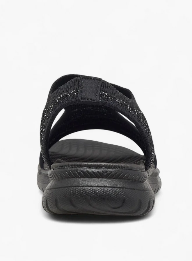 Flora Bella By Shoexpress Women's Textured Comfort Sandals with Backstrap