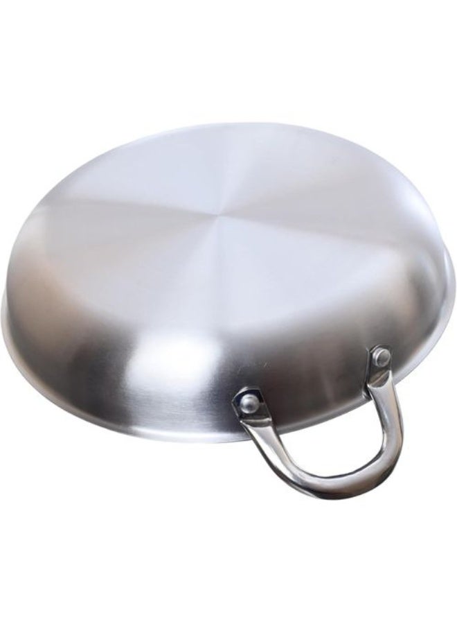 مقلاة غير لاصقة من الفولاذ المقاوم للصدأ بيدين - 24 سم - Image 2