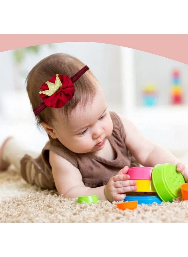 Syga 3 Pcs Children Girl Baby Elastic Hairband Princess Wind Bow Flower Headband Suit Baby Headdress Photo Hair Accessories For 0 3 Years (Color 1025) Multicolor - Image 4