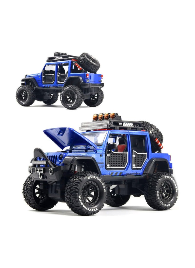 Amazing Toys - 1:24 Scale Diecast Vehicle - Jeep Off-Road Kings Jeep Wrangler Unlimited with Variable Color Option (BLUE) - Image 1