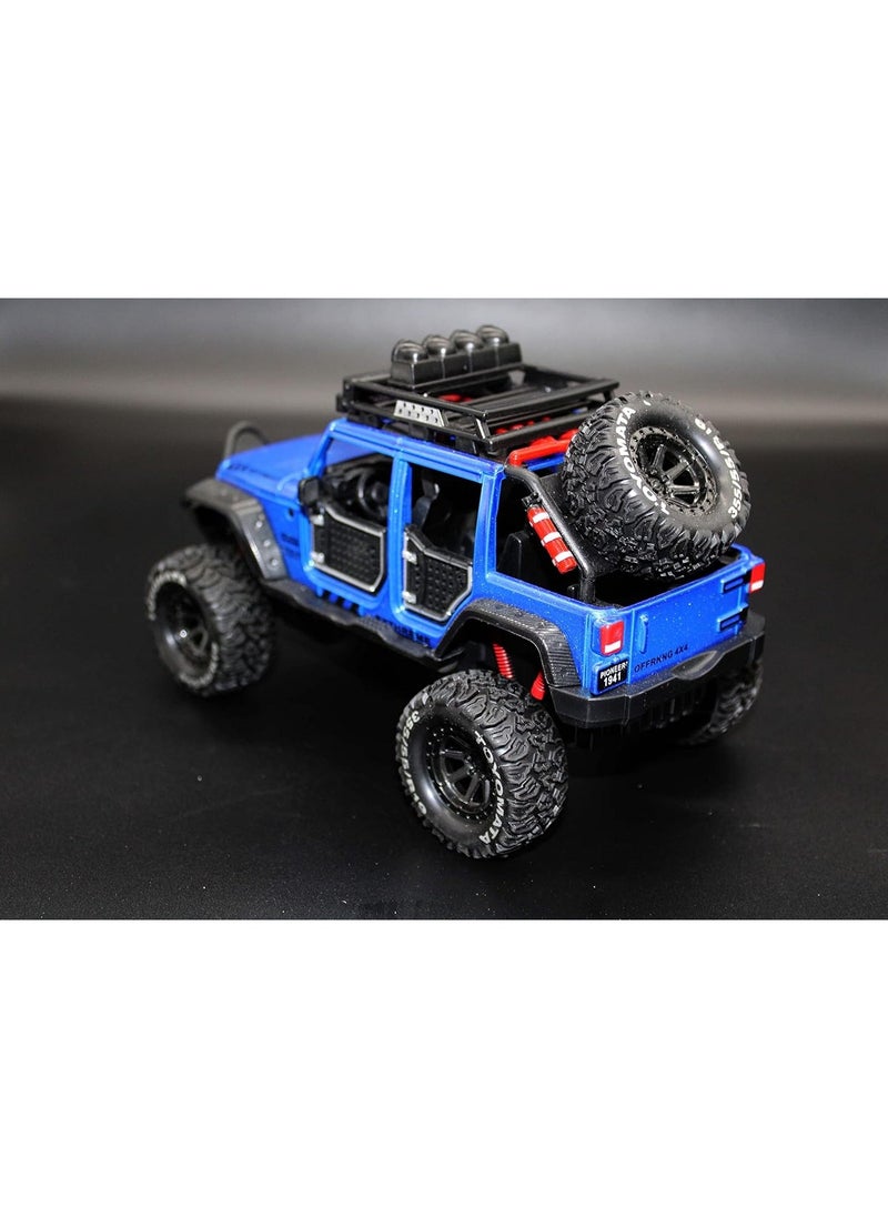 Amazing Toys - 1:24 Scale Diecast Vehicle - Jeep Off-Road Kings Jeep Wrangler Unlimited with Variable Color Option (BLUE) - Image 1