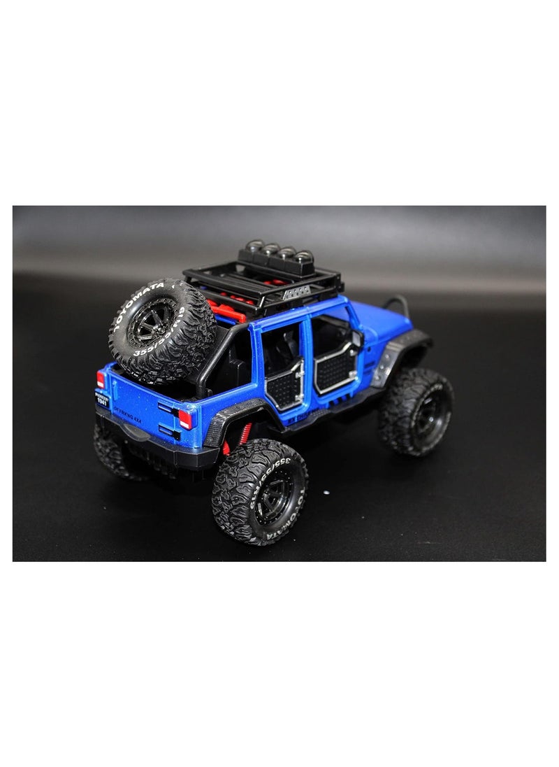 Amazing Toys - 1:24 Scale Diecast Vehicle - Jeep Off-Road Kings Jeep Wrangler Unlimited with Variable Color Option (BLUE) - Image 1