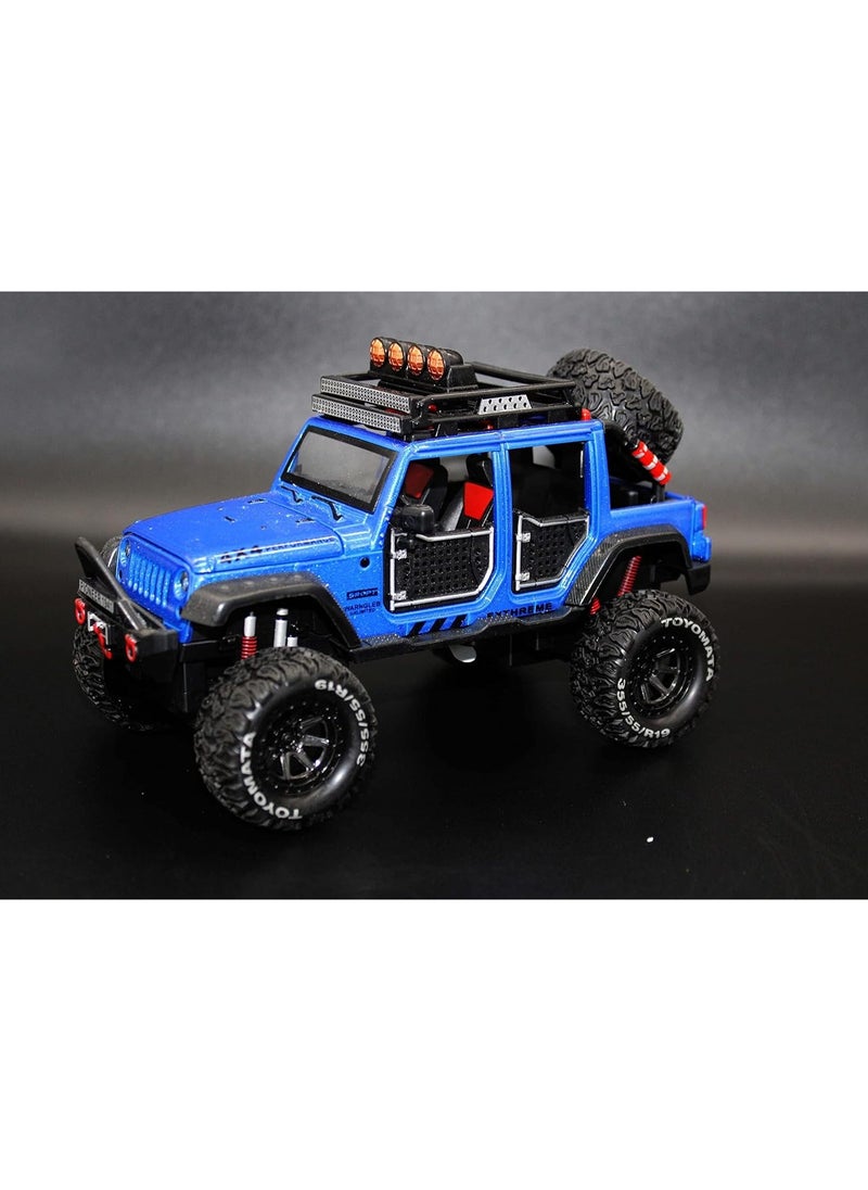Amazing Toys - 1:24 Scale Diecast Vehicle - Jeep Off-Road Kings Jeep Wrangler Unlimited with Variable Color Option (BLUE) - Image 1