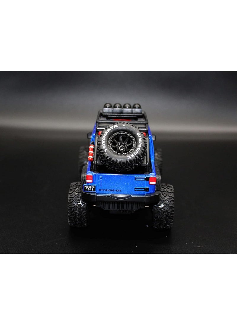 Amazing Toys - 1:24 Scale Diecast Vehicle - Jeep Off-Road Kings Jeep Wrangler Unlimited with Variable Color Option (BLUE) - Image 1