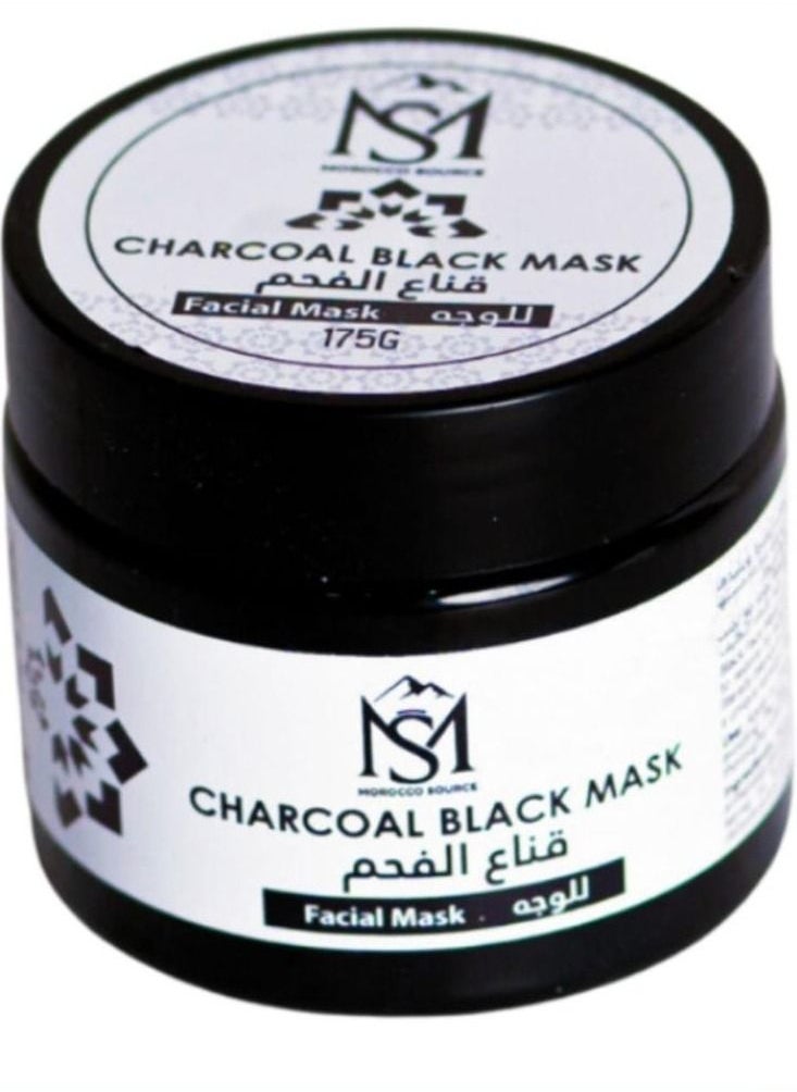 المصدر المغربي  - قناع الفحم المغربي للوجه  175g - Image 1