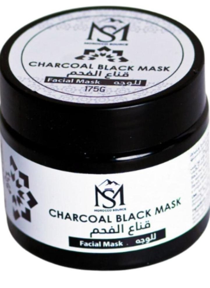 المصدر المغربي  - قناع الفحم المغربي للوجه  175g - Image 1