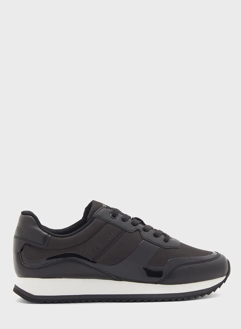 CALVIN KLEIN Retro Logo Print Low Top Sneakers