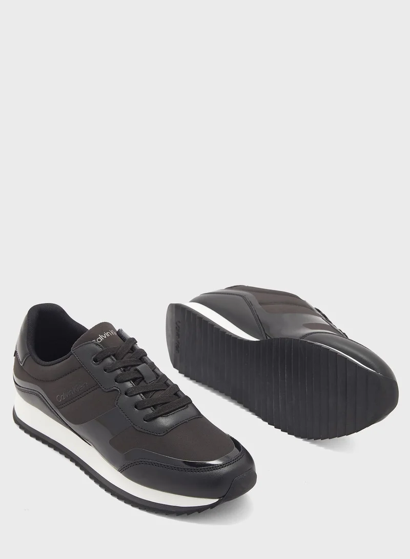 CALVIN KLEIN Retro Logo Print Low Top Sneakers