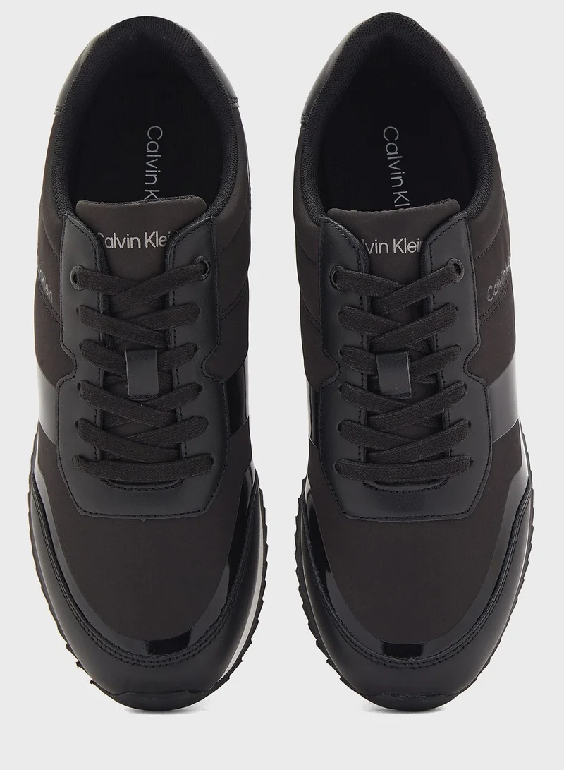 CALVIN KLEIN Retro Logo Print Low Top Sneakers