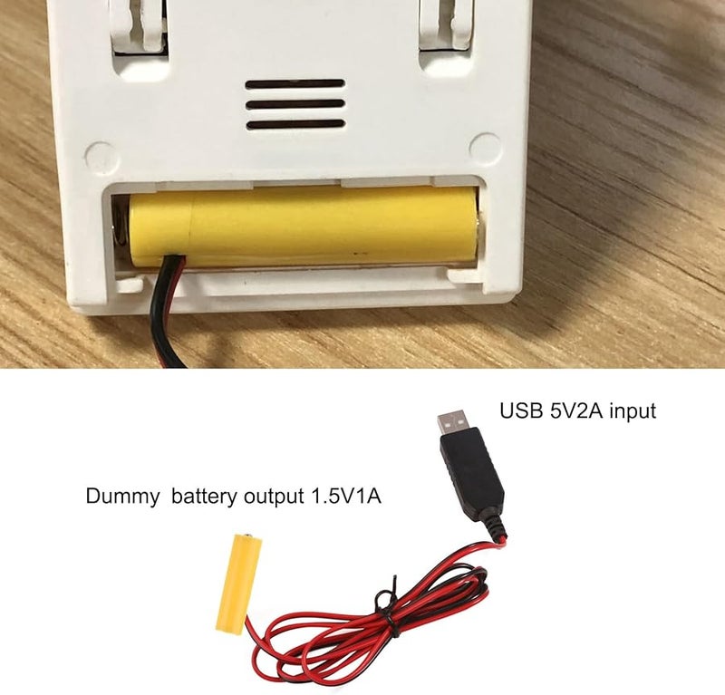 1 كابل إمداد طاقة USB 5 فولت لإزالة بطارية AAA بطول 1 متر للإضاءة LED والألعاب الكهربائية والساعات - Image 4