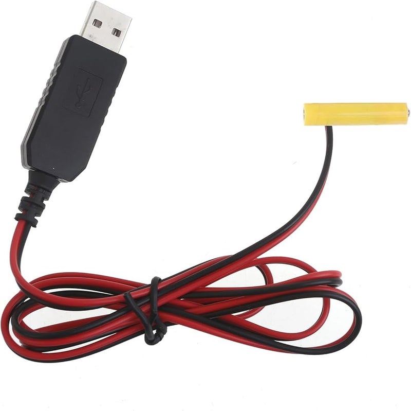 1 كابل إمداد طاقة USB 5 فولت لإزالة بطارية AAA بطول 1 متر للإضاءة LED والألعاب الكهربائية والساعات - Image 3