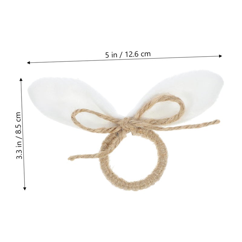 Easter Bunny Ear Napkin Rings Set Of 4 Elegant Table Decor For Spring Holiday Parties - Image 3