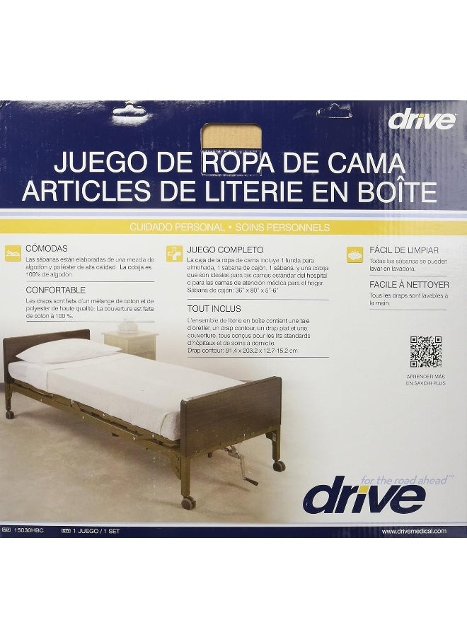 Drive Medical Drive Medical 15030HBC Hospital Bed Bedding in A Box, White  - Image 5