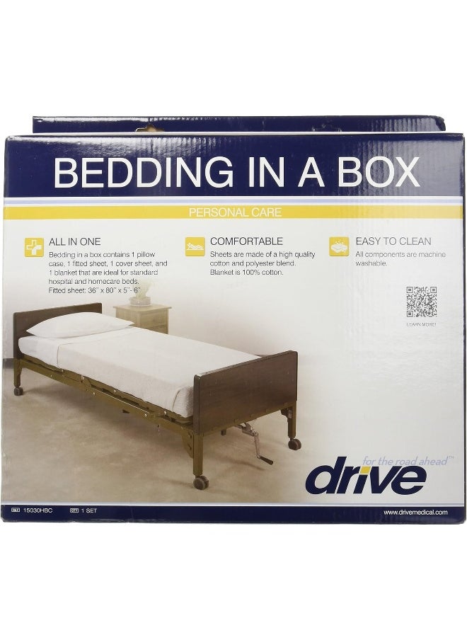 Drive Medical Drive Medical 15030HBC Hospital Bed Bedding in A Box, White  - Image 4
