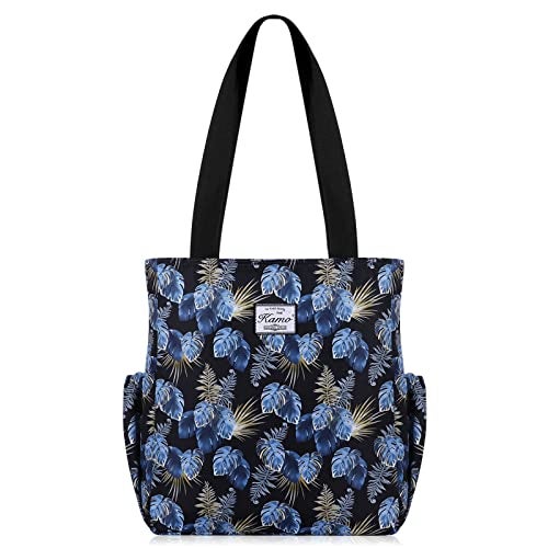 KAMO Floral Tote Bag Waterproof Lightweight Handbags Travel Shoulder Bag for Hiking Yoga Gym Swimming Travel Beach - Image 1