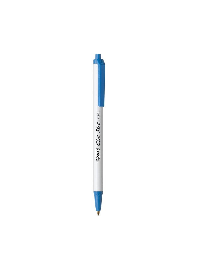 BIC Clic Stic Retractable Ball Pen, Medium Point (1.0mm), Blue, 12-Count - Image 2