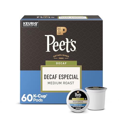 Peet's Coffee Peets Coffee Medium Roast Decaf Keurig KCup Pods Decaffeinated Arabica Coffee  Decaf Especial 60 Count 6 Boxes of 10 KCup Pods - Image 1