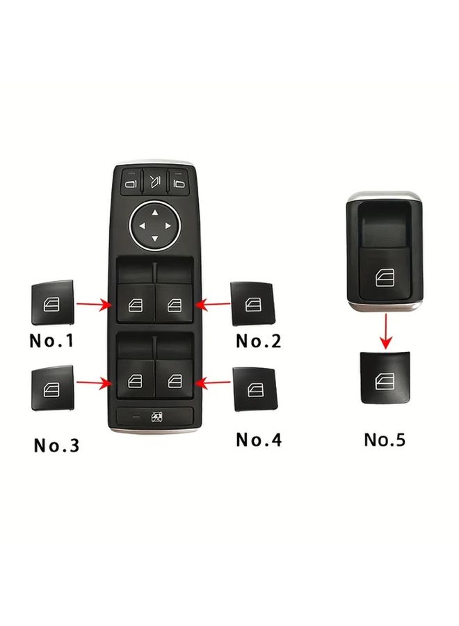 Right Front Car Window Switch Button Cover Cap Model No 3 For Mercedes C E GLK Class W204 W212 W207 X204 - Image 3