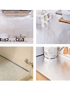Excefore Cabinet kitchen Oil-proof Wallpaper Stickers,High Temperature Cooktop Anti-smoke Tile Wall Stickers Self Adhesive thick Aluminum Foil tin Foil (60CM*500CM)  - Image 4