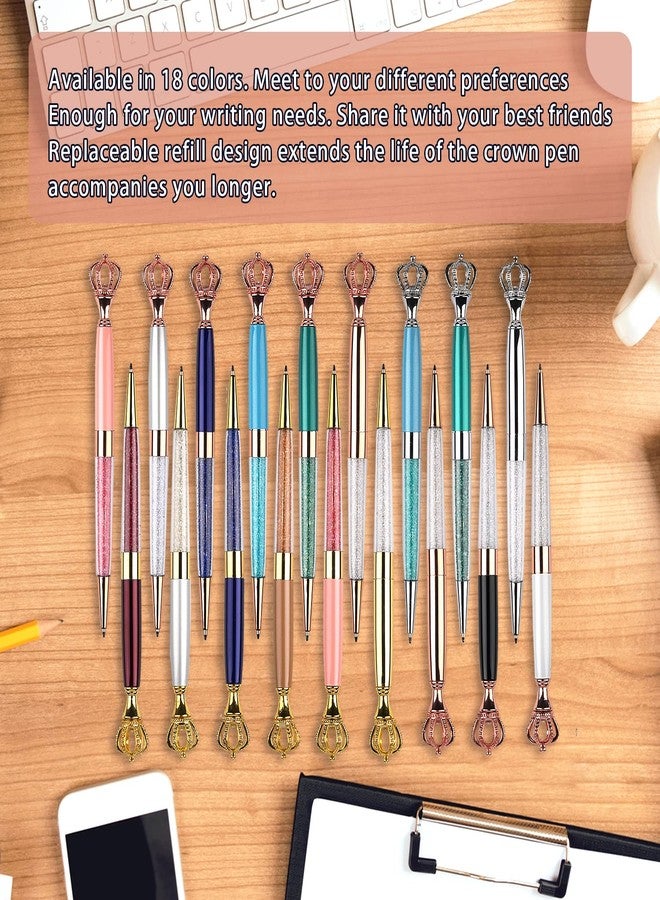 YOUMI Ballpoint pen, 6Pcs crown crystal metal pen, sparkling cute pen, Personalized Crystal Pens，Black Ink Glitter Diamond Pen for Note, Tab, Office School Stationery Supplies (set 9) - Image 4