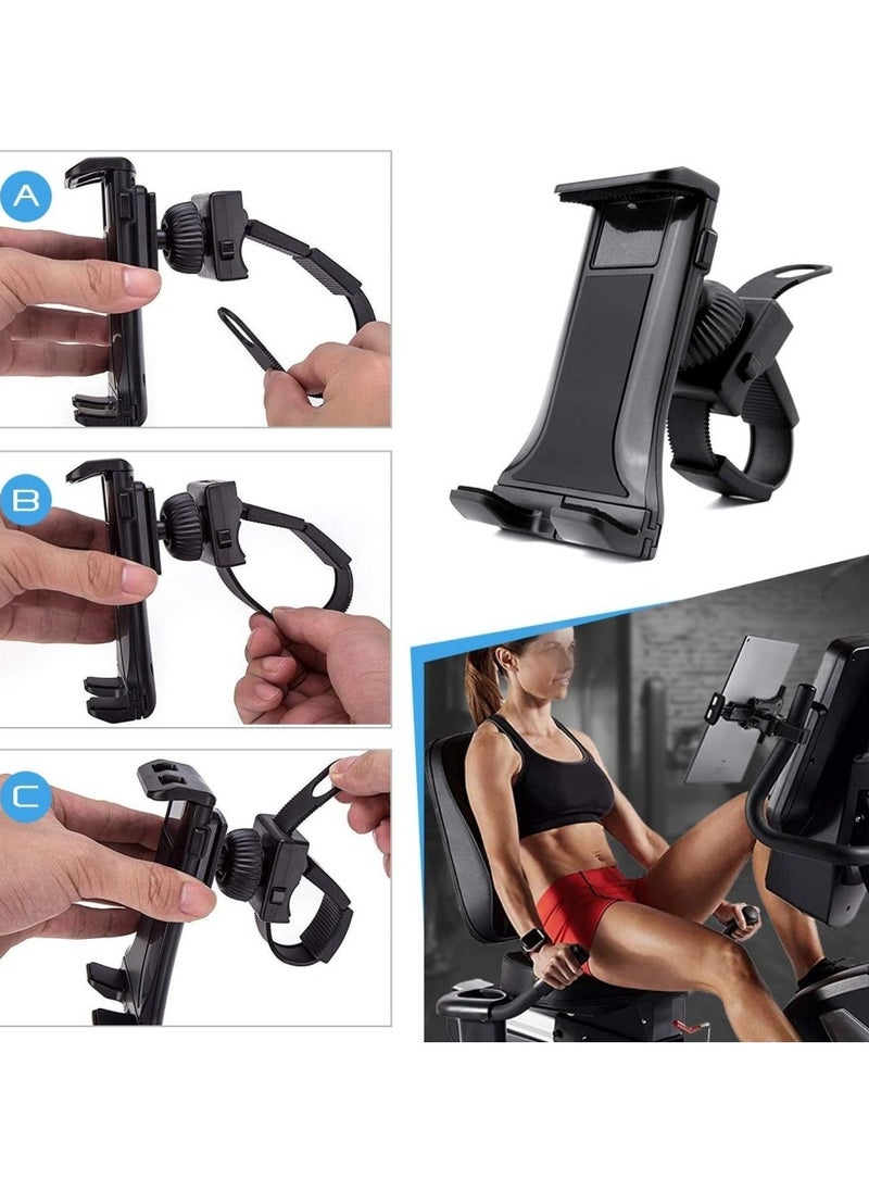 ZONIX Universal Bike Phone Holder for Tablet & Phone (3.5-12 Inch) - 360° Rotation, Dual-Gear Adjustment, Ultra Secure Mount for Exercise Bike & Handlebar  - Image 2