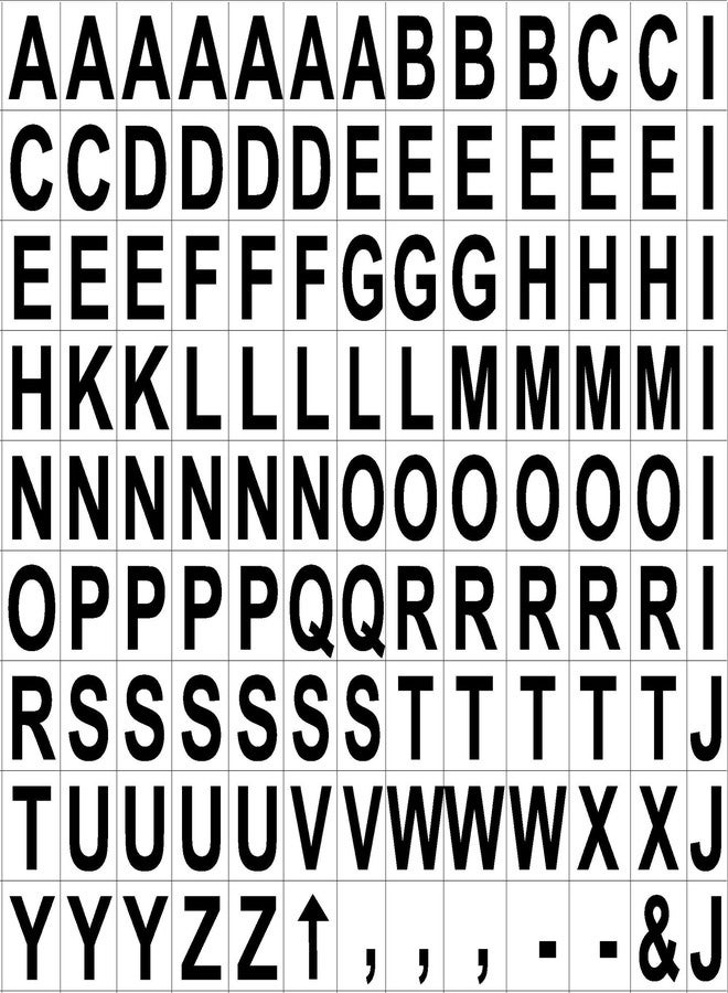 ماستر فيجون ملحقات لوحة مغناطيسية قابلة للتبديل من ماستر فيجن، حروف، أسود، ارتفاع 0.75 بوصة - Image 1