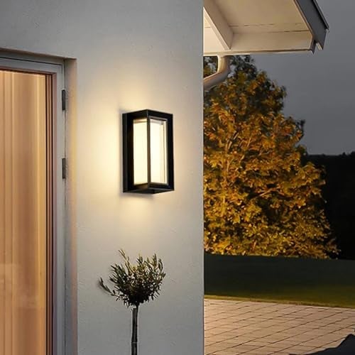 Harold Electricals Metal 7W Modern Nexa Lume Outdoor Facade Light | Black Body Wall Scone Lamp For Living Room - (Warm White Light) - Image 1