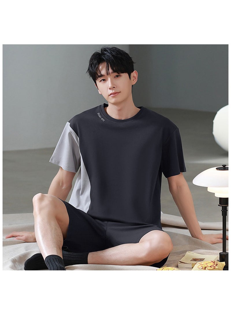 Fashionable Men's Summer Casual Short Sleeved Shorts Home Suit  - Image 1