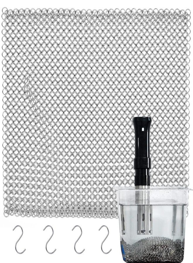 daarcin Sous Vide Weights 1LB,Food Grade 316 Stainless Steel Sinker Weight Net for Sous Vide Cooking,Reusable Sous Vide Cooking Accessory, Keep Food Submerged with 4pcs S Hooks - Image 1