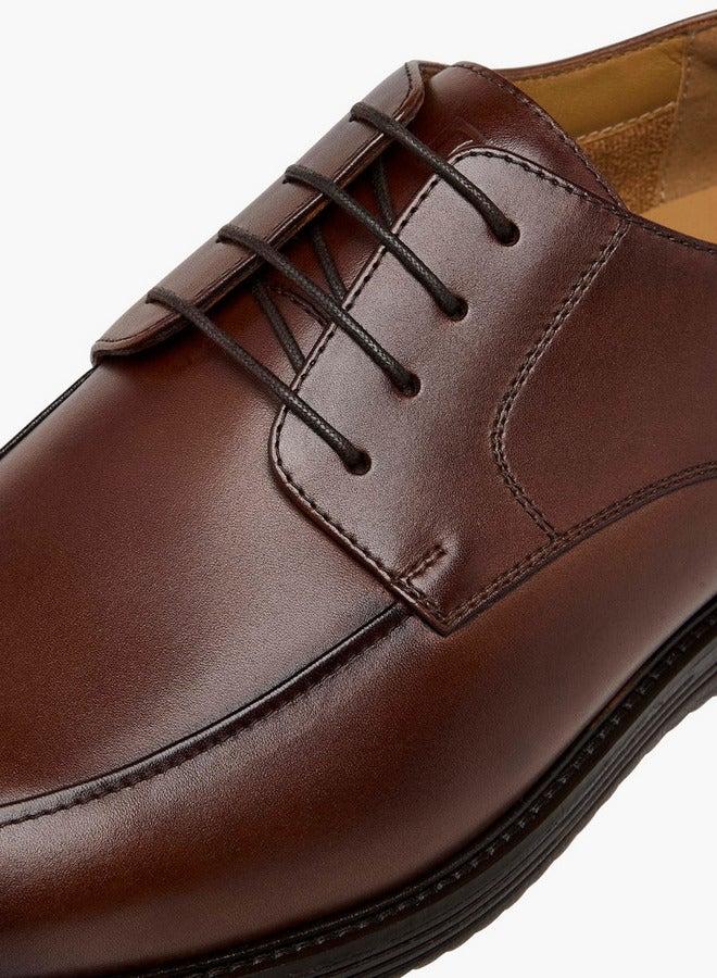 DUCHINI Men's Solid Lace-Up Derby Shoes - Image 4