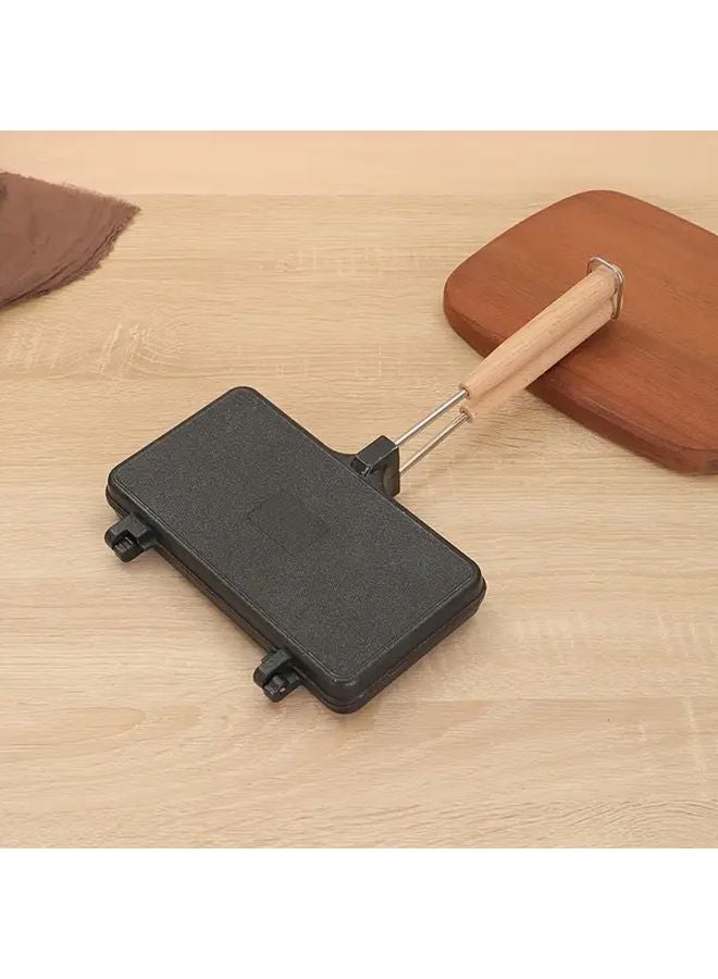 صانعة ساندويتشات سوداء غير لاصقة من الألومنيوم مع صواني قابلة للإزالة وبتسخين مزدوج الجوانب للبرغر - Image 2