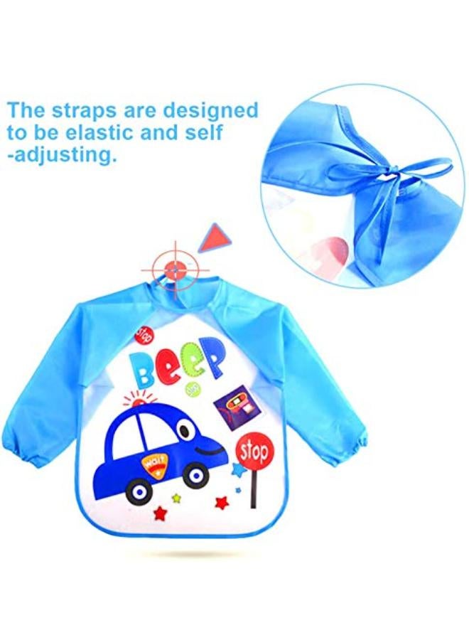 Unisex Waterproof Long Sleeve Bibs For Babies - Pack Of 4 - Image 2
