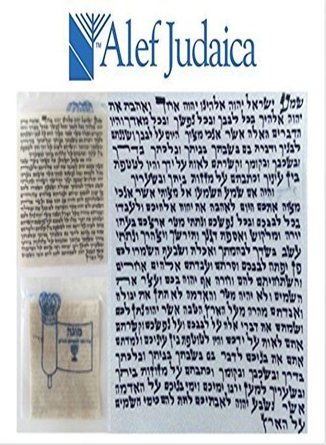 Alef Judaica Premier Quality Strict Kosher Mehadrin Mezuzah Scroll Parchment Klaff - 2.5 X 2.5 Inches - Image 1