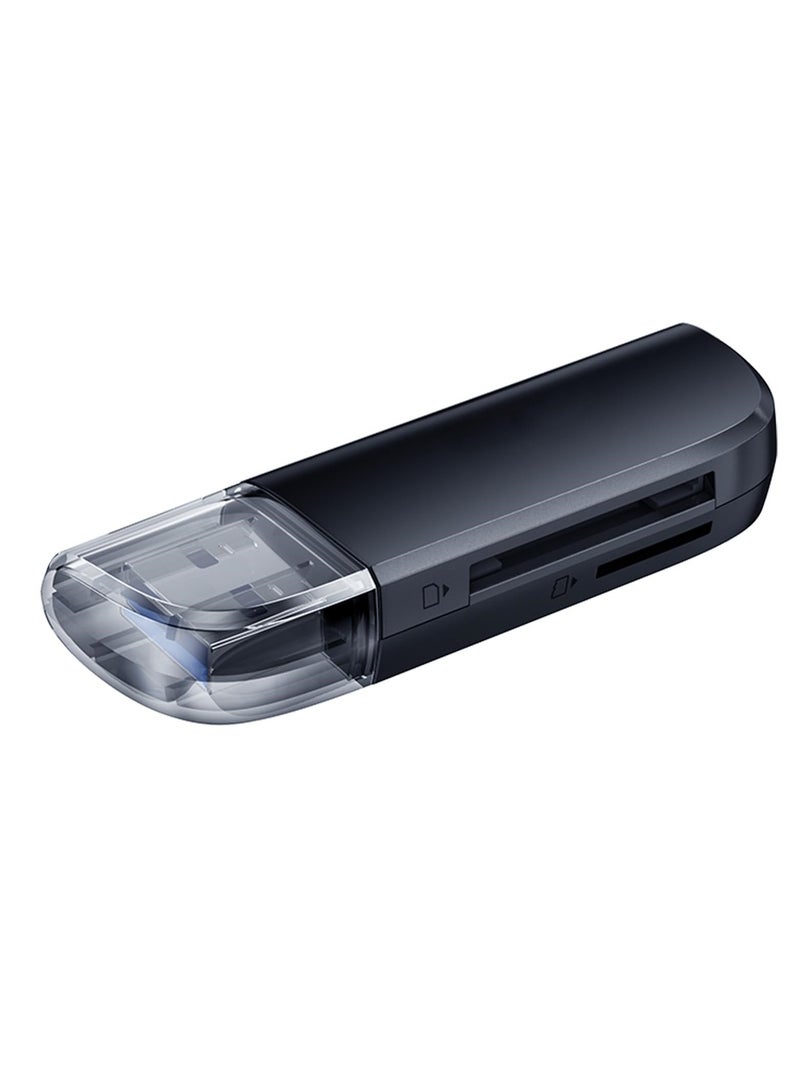 SYOSI Dual Slot USB A Reader, USB 3.2 Gen 1 Up to 104MB s, for SD Micro SD SDHC SDXC Camera Card Reader Adapter, OTG Micro SD Card Reader for PC Laptop Smart Phone Tablet - Image 1