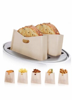 KASTWAVE Non Stick Toaster Bags, Reusable Snack Sandwiches Toaster Bags for Microwave Oven Toaster Grill and Griddle (Heat Resistant) 10 Pack  - Image 1