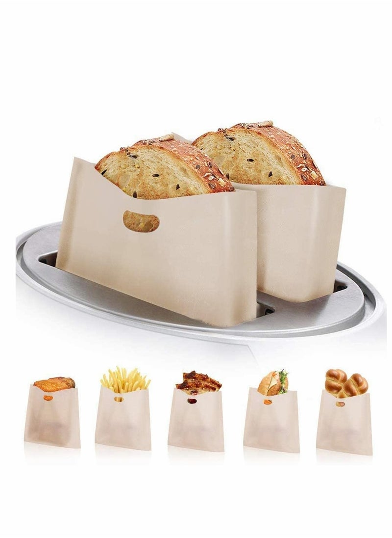 KASTWAVE Non Stick Toaster Bags, Reusable Snack Sandwiches Toaster Bags for Microwave Oven Toaster Grill and Griddle (Heat Resistant) 10 Pack  - Image 1