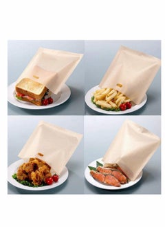 KASTWAVE Non Stick Toaster Bags, Reusable Snack Sandwiches Toaster Bags for Microwave Oven Toaster Grill and Griddle (Heat Resistant) 10 Pack  - Image 4
