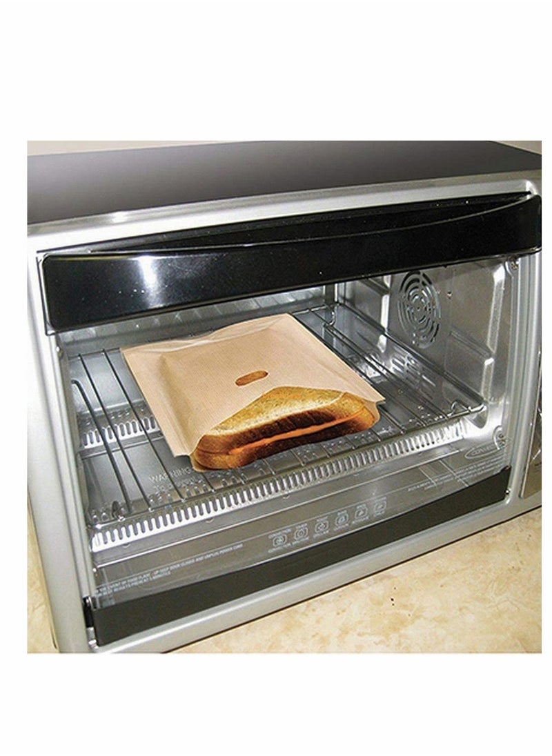 KASTWAVE Non Stick Toaster Bags, Reusable Snack Sandwiches Toaster Bags for Microwave Oven Toaster Grill and Griddle (Heat Resistant) 10 Pack  - Image 5