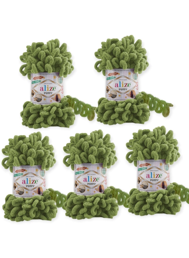 alize puffy Wool Yarn 5pcs 485