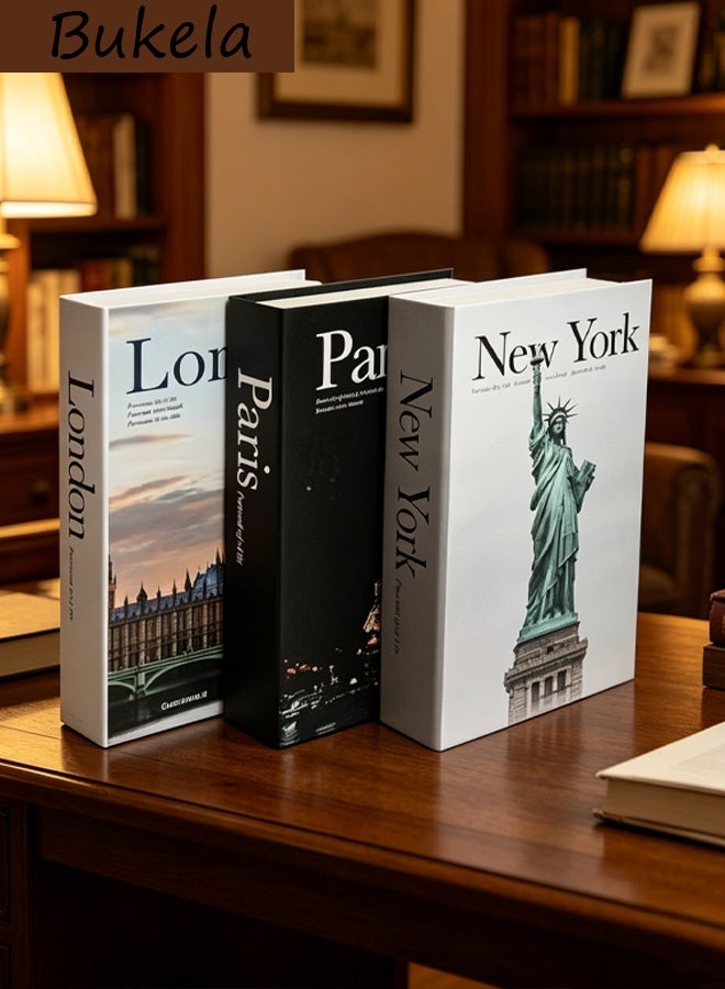Bukela Coffee Table Decorative Books For Home Decor, Fake Books For Decoration, Aesthetic Bookshelf Decor for Living Room Office Bedroom, 3 Piece - Image 1