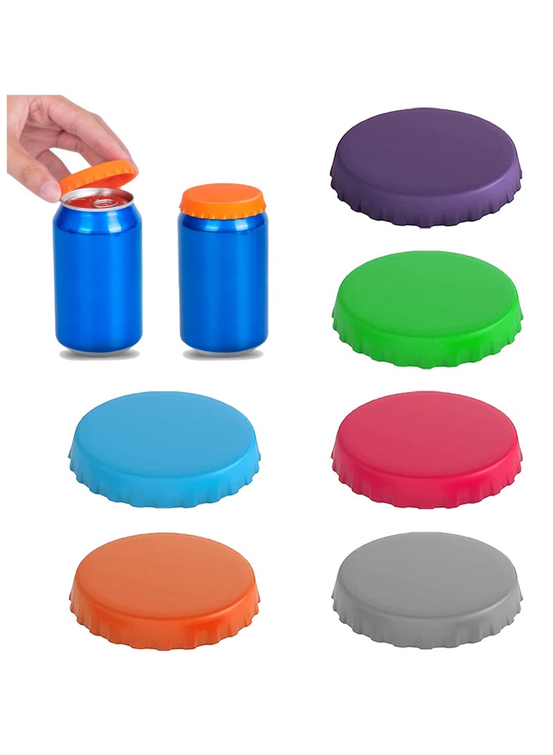 SOLARAE Silicone Can Lids, Soda or Beverage Can Lid, Cover or Protector, Reusable Can Lids, Can Covers, Can Cap,Can Saver, Can Stopper, Cans Mark, Can Cover or Protector, Fits Standard Soda Cans (Multicolour) - Image 1