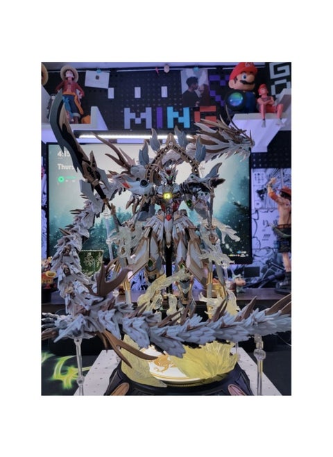 Gundam Model Three Kingdoms Magic Core Ao Bing Lu Bu Cao Ren Bai Xueji Mecha Assembled Hand-made Toy Blind Box-Color:Make A Wish—white Dragon [must Release Model]
