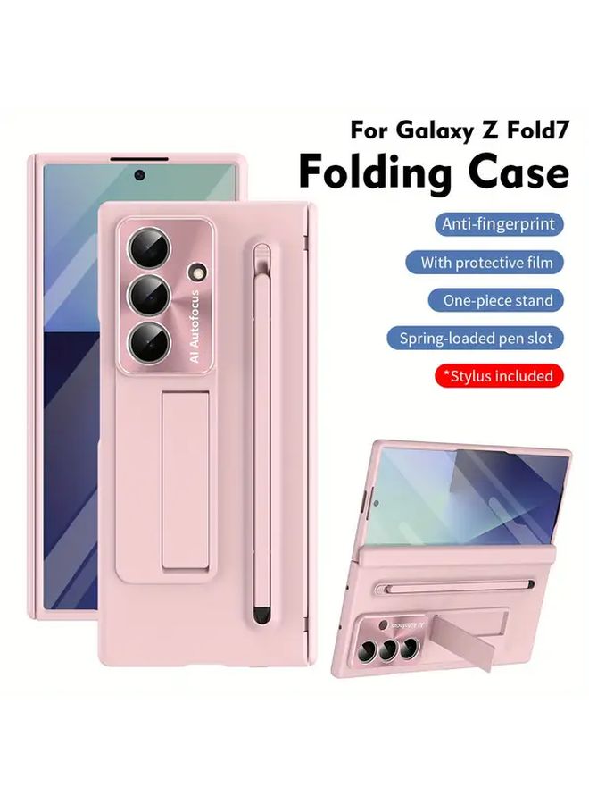 Grey Minimalist Solid Design Case for Samsung Galaxy Z Fold 7 - Image 3